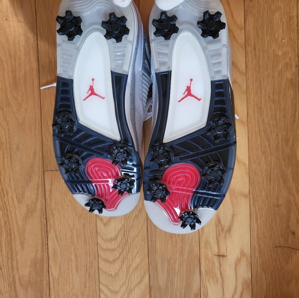 Us Men's 9.5 Air Jordan 4 Golf 'White Cement'